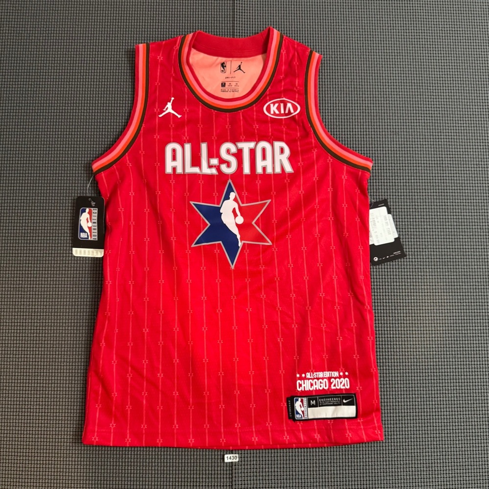 Jordan NBA All-Star 2020 Chicago Youth Swingman Jersey Red Size M 10/12